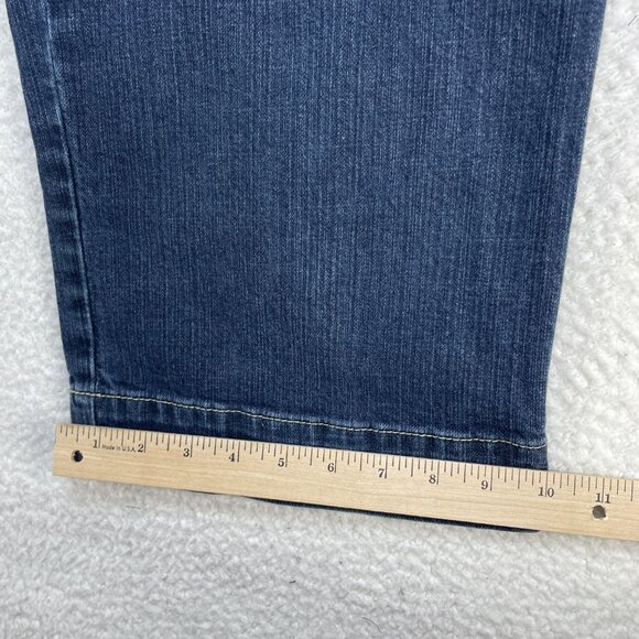Chicos Jeans Womens US 10 Blue Capri High Rise Platinum Patch Pockets - Picture 5 of 8